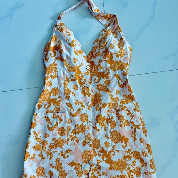 Maeve V-Neck Scalloped Mini Dress - Picture 2 of 5